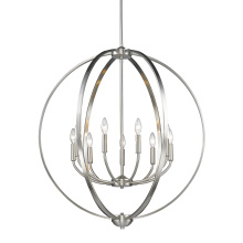 Golden 3167-9 PW - Golden Lighting Colson 9-light Chandelier in Pewter